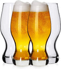IPA Beer Glasses(Set of 4),16 Oz Pilsner Beer Glasses,Craft Beer Bar Glasses,Lead-Free Drinking Glasses,Ideal Gifts for Lager,Ale or Craft Beer Lovers-Crystal Clear